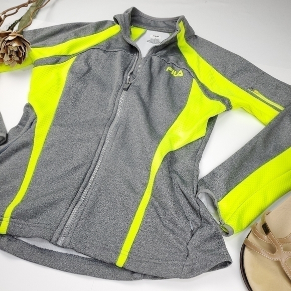Fila Performance Neon Grey Structured Jacket M - Picture 5 of 12
